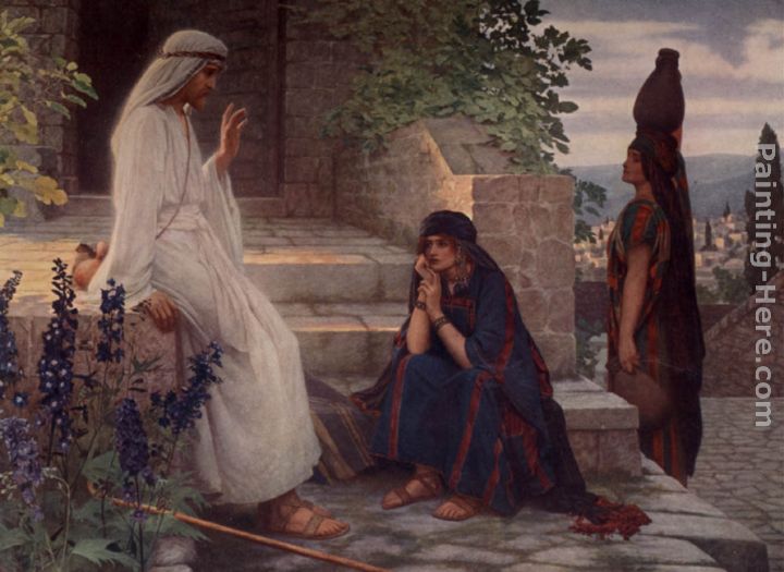 Home of Bethany painting - Herbert Gustave Schmalz Home of Bethany art painting